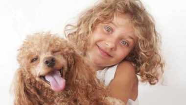 Girl with New Puppy