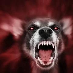 An Aggressive Dog, Ready to Fight