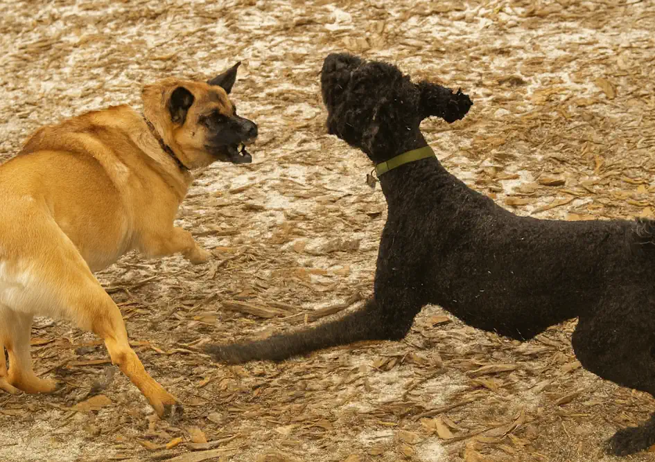 Two Dogs Fighting