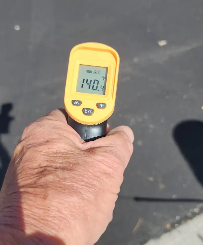 Pavement Heat at 140 Degrees